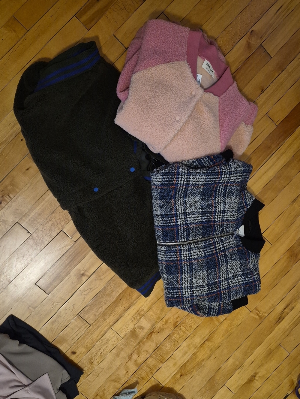 Pink Colorblock Sherpa Bomber Jacket - Unbranded